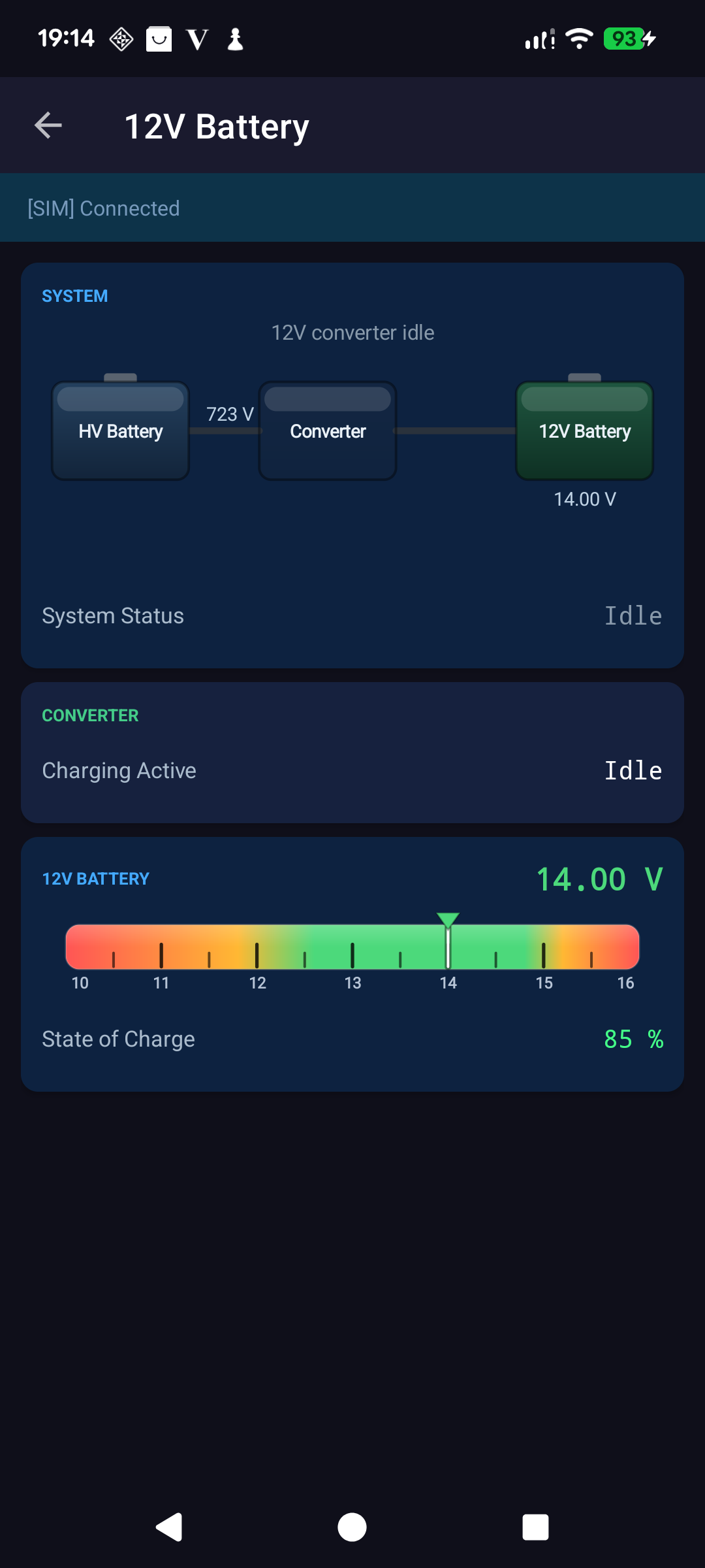 12V Battery screen